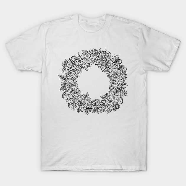 Floral Wreath T-Shirt by Roden and Co. 